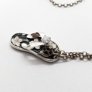 Artistica Hawaiian Silver 925 Flip Flop Necklace V